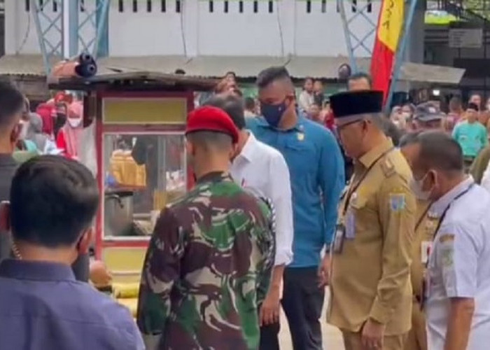 Pasar Baru Talang Banjar Kota Jambi, Presiden Jokowi Berdialog Bersama Pedagang