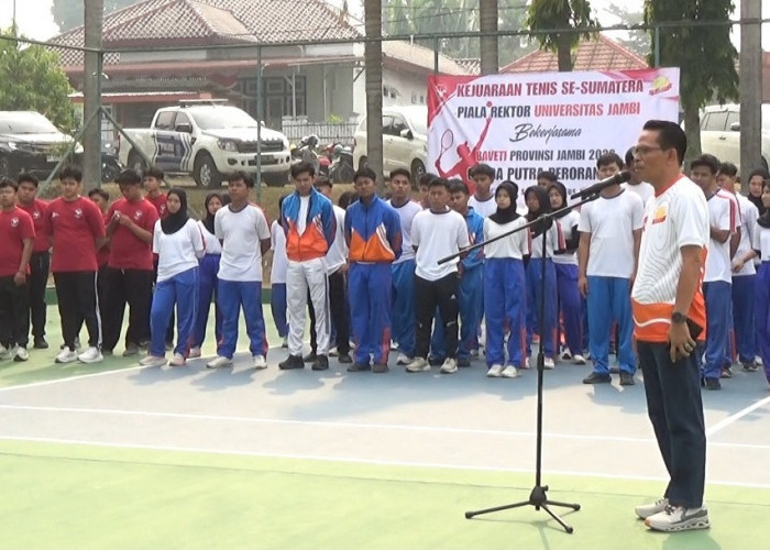 Sekda Sudirman Buka Kejuaraan Tenis Se-Sumatera Piala Rektor UNJA 2026