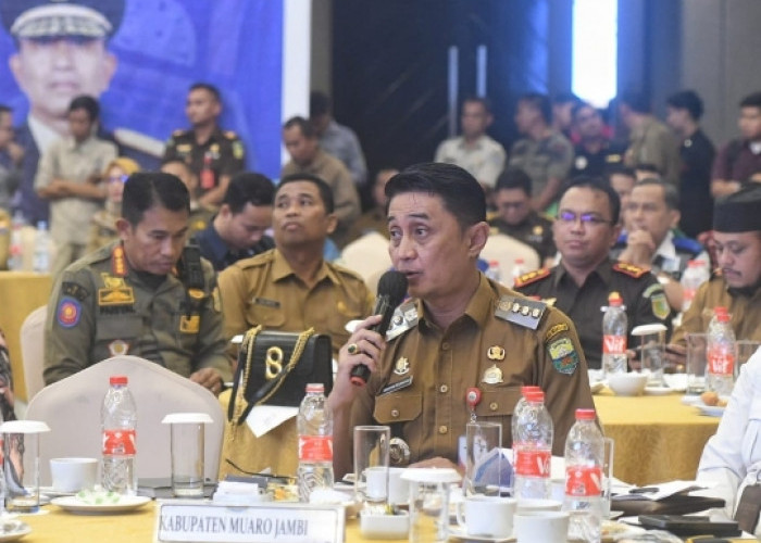 Rakor Forkompinda Se Provinsi Jambi, PJ Bupati Bachyuni Sampaikan 1 TPS Dipindahkan ke Pelabuhan Akibat Banjir