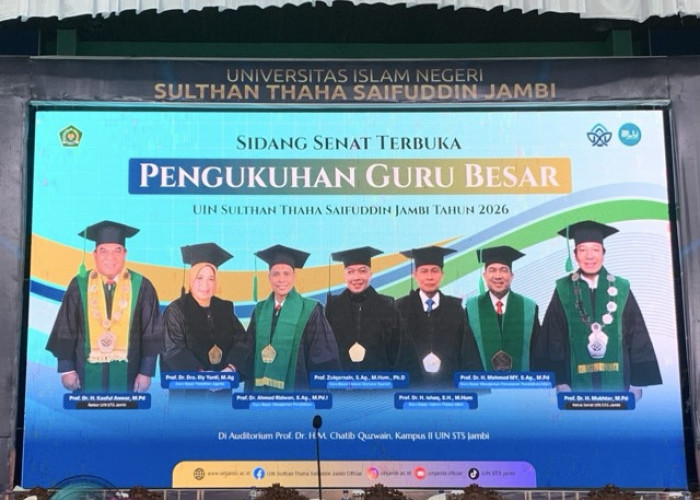 Lima Guru Besar Dikukuhkan, UIN STS Jambi Targetkan 40 Guru Besar