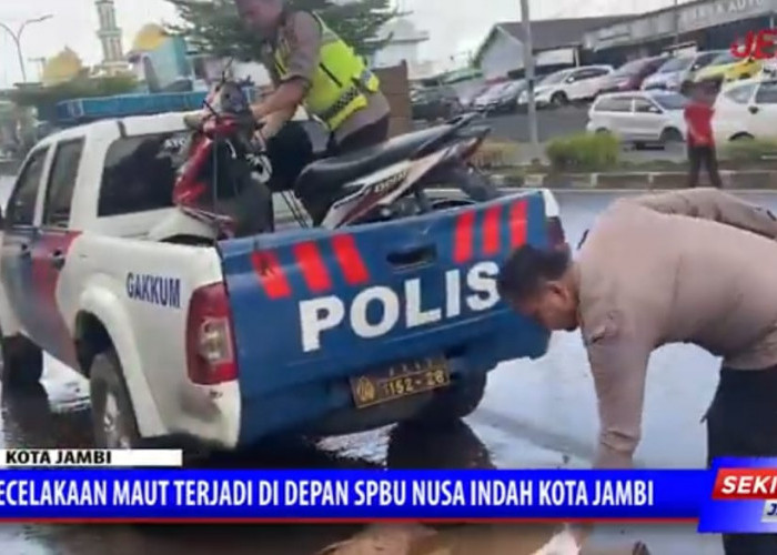 Kecelakaan Maut Terjadi di Depan SPBU Nusa Indah Kota Jambi