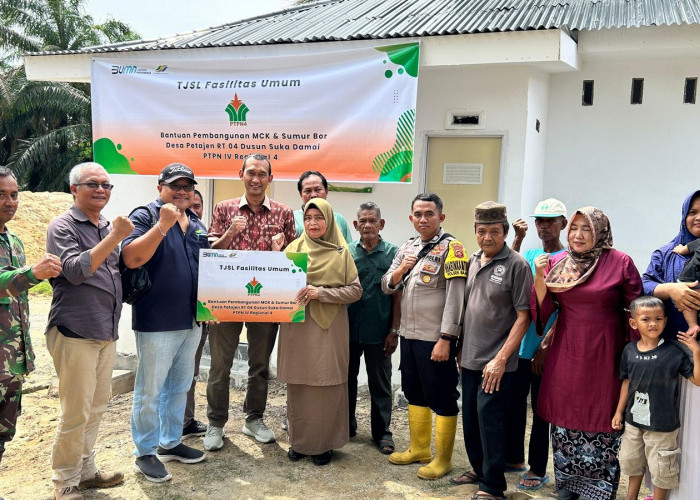 PTPN IV Regional 4 Bangun MCK Umum di Desa Petajen