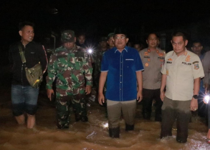 Kecamatan Batang Asam, Bupati Tanjab Barat Tinjau Langsung Lokasi Banjir