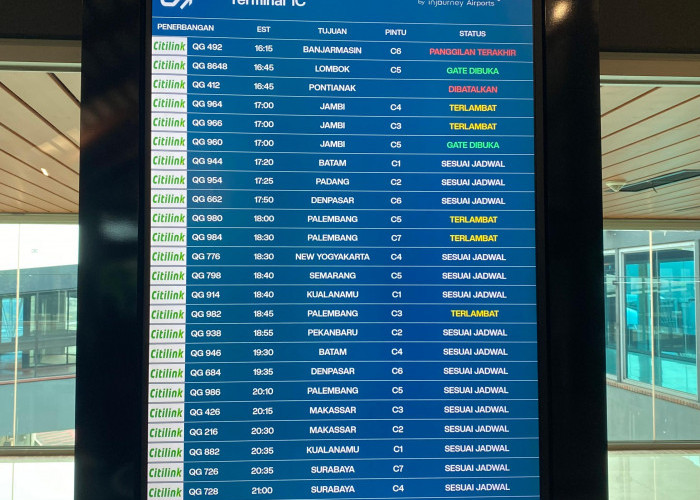 Dampak Kabut Asap Makin Pekat, Jadwal Penerbangan Tujuan Jambi Bergeser ke Malam Hari