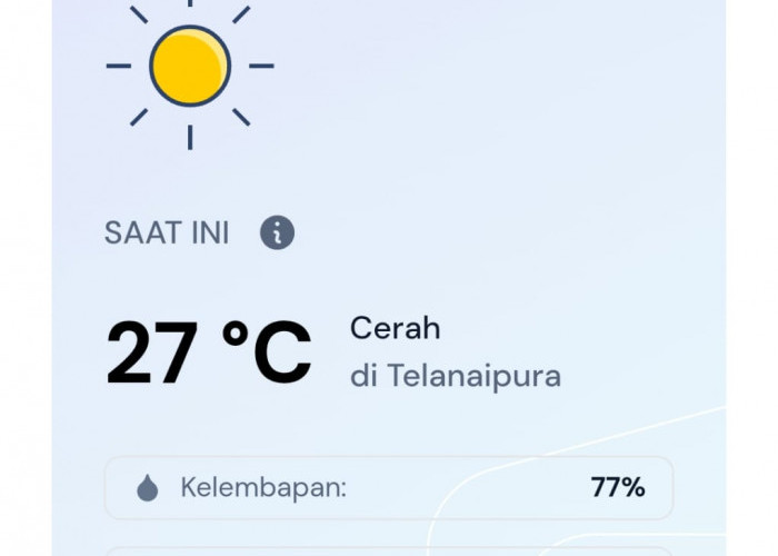 Prakiraan Cuaca Jambi Hari Ini, Senin 13 Juli 2026
