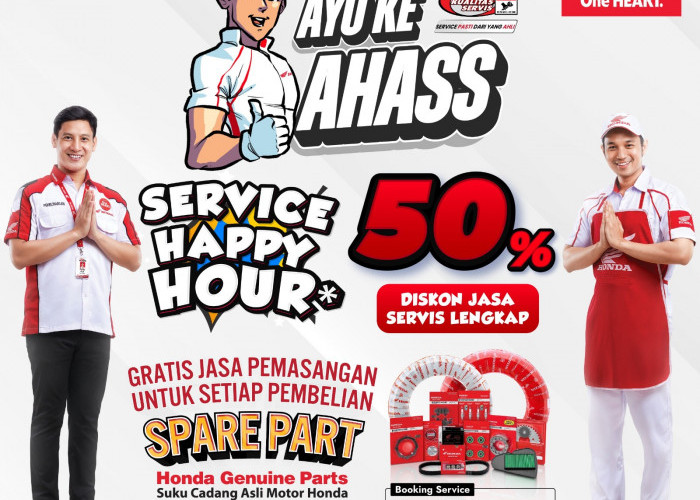 Happy Hour AHASS, Hemat 50% untuk Servis Sepeda Motor Honda