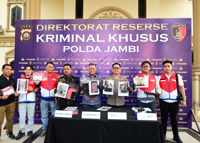 Polda Jambi Ungkap Dugaan Tindak Pidana Migas, Pelangsiran Solar Subsidi di SPBU Lubuk Landai