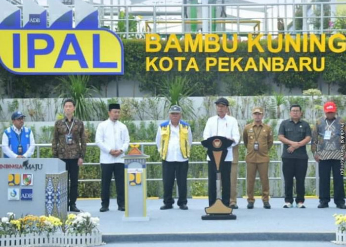 Presiden Jokowi Resmikan IPAL Bambu Kuning di Pekanbaru