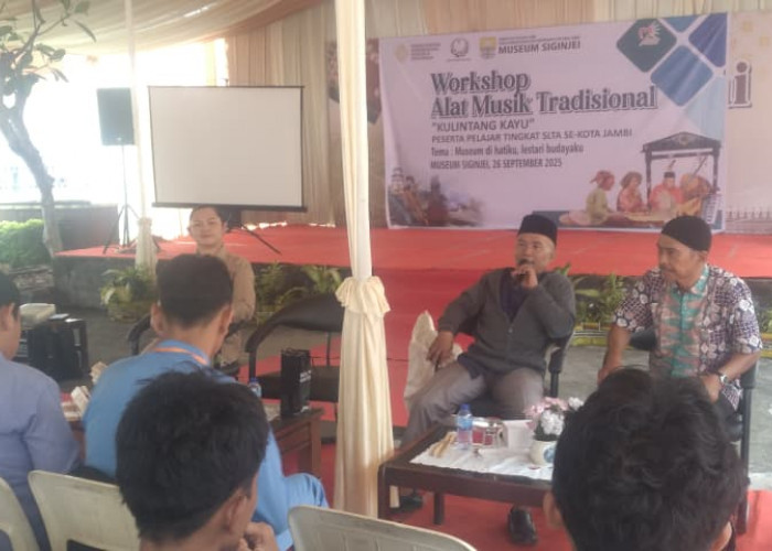 Museum Siginjei Kenalkan Pelajar Alat Musik Tradisional Kulintang Kayu