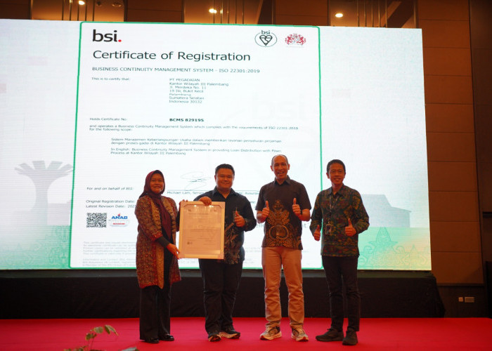 PT Pegadaian Kembali Raih Sertifikasi ISO 22301:2019, Perkuat Ketangguhan dan Keberlangsungan Bisnis