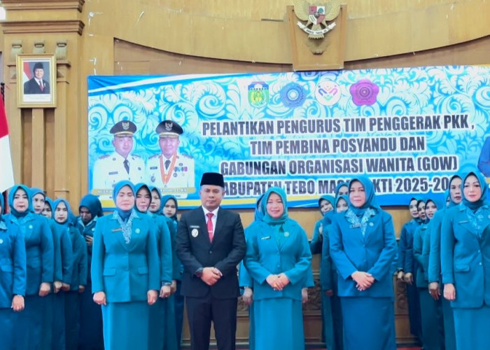 Wabup tebo lantik pengurus pkk, tp-posyandu dan gow kabupaten tebo