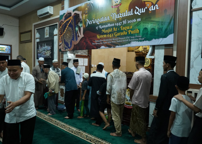 Nuzulul Quran di Korem 042/Gapu, Momentum Membentuk Mental Prajurit yang Prima dan Berlandaskan Nilai Tauhid