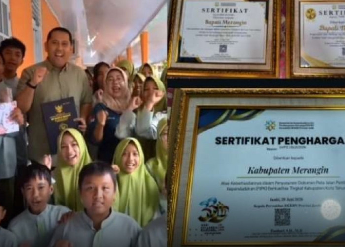 Bupati Merangin Raih Dua Penghargaan GEMAR 2026, Komitmen Pembangunan Keluarga Diapresiasi