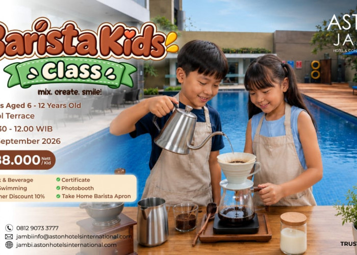Dukung Edukasi Anak, Aston Jambi Selenggarakan 'Barista Kids Class' sebagai Inovasi Kegiatan Akhir Pekan