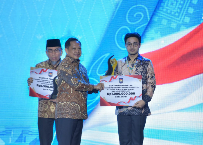 Pemkot Jambi Raih Penghargaan Nasional Kemendagri, Dapat Apresiasi Rp1 Miliar