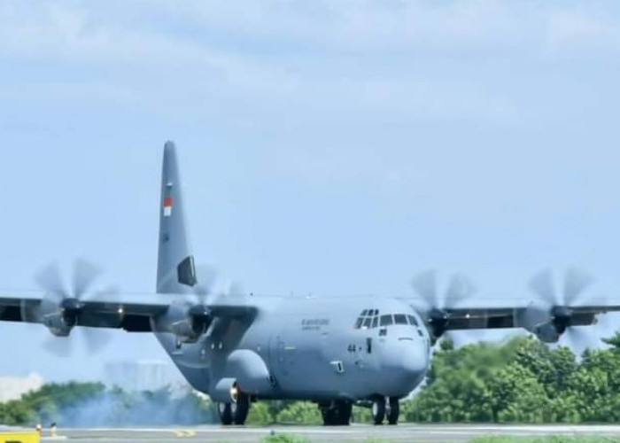 Pesawat Ke 4 Super Hercules TNI AU Tiba di Indonesia 