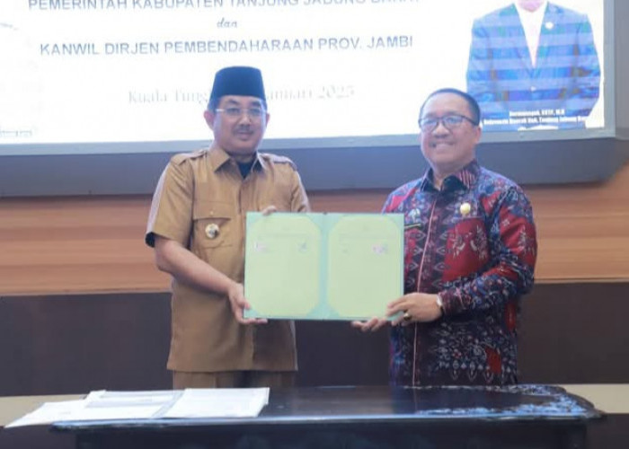 Penandatangan Nota Kesepakatan dan Rencana Kerja antara Pemerintah Kabupaten Tanjab Barat dan Kanwil Jambi