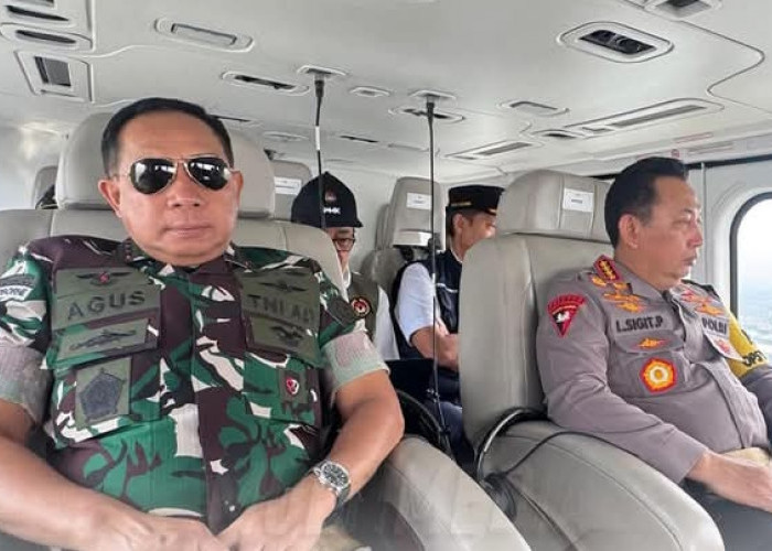 Lewat Jalur Udara, Kapolri dan Panglima TNI Pantau Arus Mudik Tahun Baru 2025