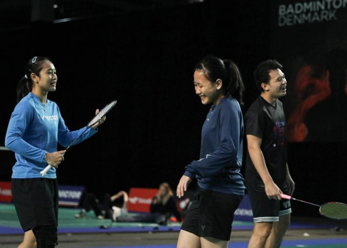 Timnas Badminton Indonesia Tiba di Denmark Lansung Latihan untuk Denmark Open