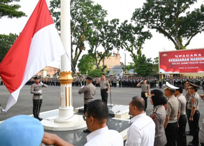 Semangat Patriotisme, Polda Jambi Gelar Upacara Kesadaran Nasional
