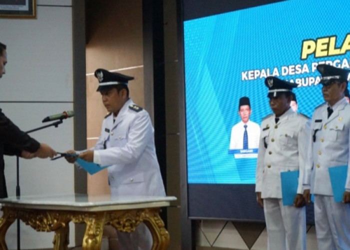 Bupati M. Syukur Lantik 6 Kades PAW, Singgung Tambang Rakyat, Dana Desa dan Camat