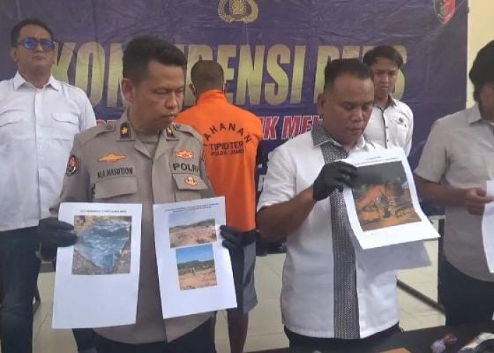 Polda Jambi Bongkar Tambang Emas Ilegal Di Merangin, Satu Operator Diamankan