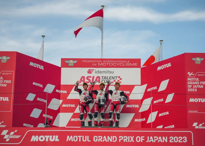 Pembalap Astra Honda Cetak Sejarah, Indonesia Raya Berkumandang Dua Kali di ATC Motegi 