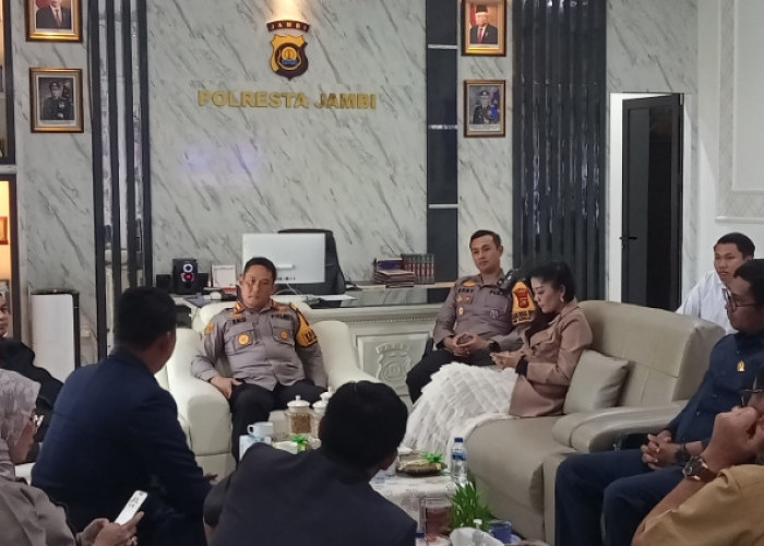 Kunjungan Pertama, Dipimpin Langsung Ketua, DPRD Kota Jambi Bersilahturahmi Bersama Kapolresta Jambi