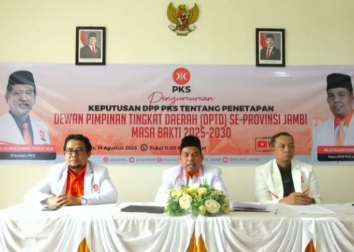 PKS Jambi Umumkan Susunan Dewan Pimpinan Tingkat Daerah (DPTD) 11 Kabupaten/Kota Periode 2025-2030