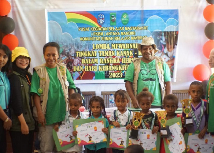 Memperingati Hardiknas, Rumah Belajar Atmatu Papua Barat Melaksanakan Lomba Mewarnai