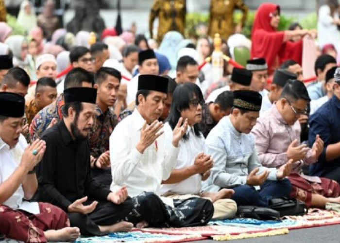 Presiden Jokowi Ikutin Pelaksanaan Shalat Idul Adha di Yogyakarta
