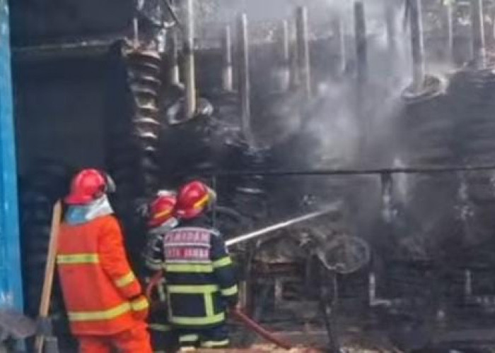 Kebakaran Lahan di Area Lapangan Tembak Kota Jambi Berhasil Dipadamkan  