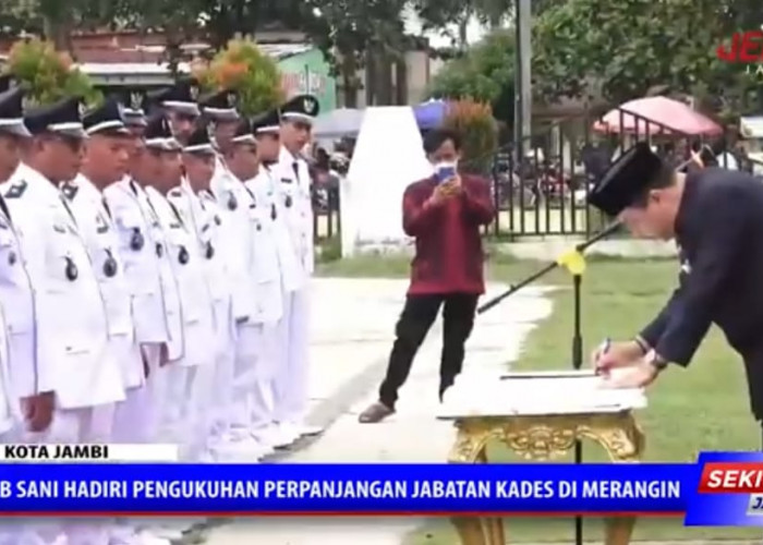 Wagub Sani Hadiri Pengukuhan Perpanjangan Jabatan Kades di Merangin