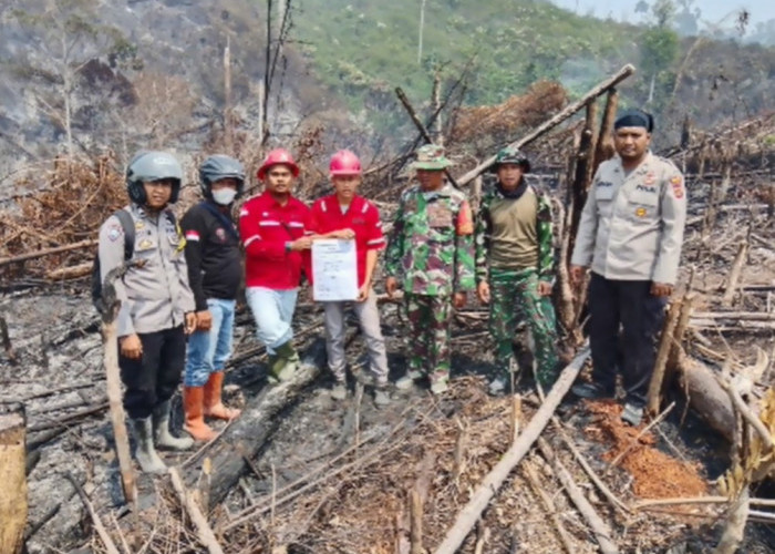 Ground Check 7 Titik Hotspot, Polsek Merlung Temukan Lahan Terbakar 2 Hektare di Renah Mendaluh