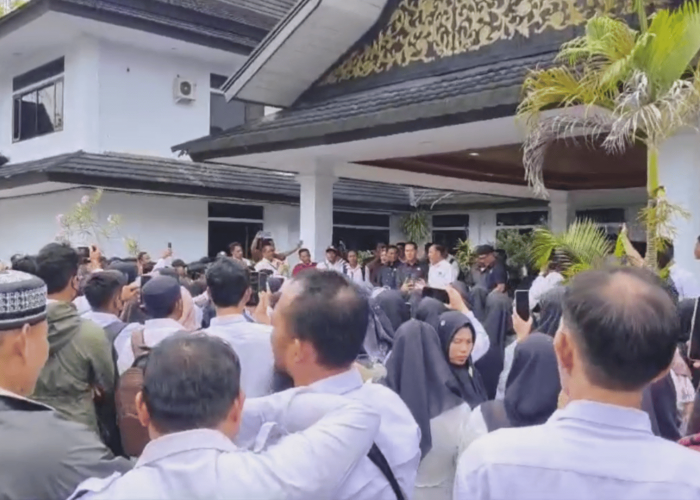 Ratusan Tenaga Honorer Datangi Kantor Drpd Tebo 