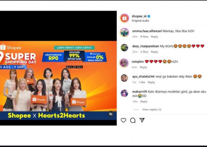 Viral! Kolaborasi Shopee dan Hearts2Hearts di Iklan Terbaru Shopee 9.9 Super Shopping Day Tuai Pujian 