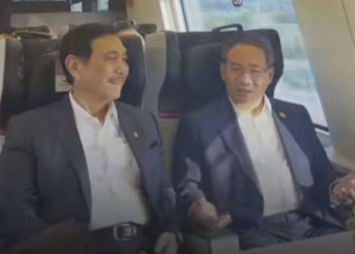 Menko Marves Luhut Binsar dan Menteri Tiongkok Tinjau Kereta Cepat Jakarta-Bandung