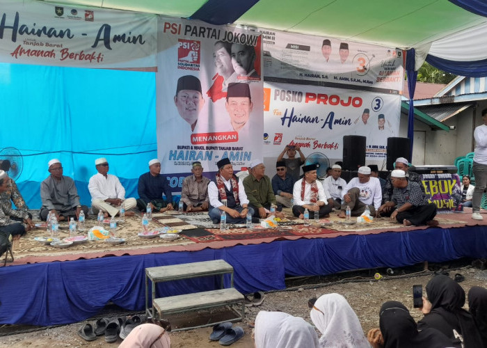 Paslon Hairan-Amin Kampanye di Bunga Tanjung, Warga Harapkan Hairan Amin Pimpin Tanjab Barat