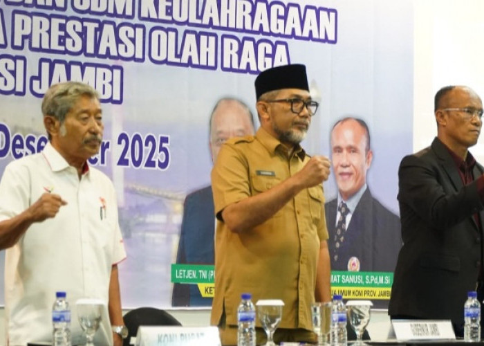 Sekda Sudirman Harapkan Rakerprov KONI Hasilkan Keputusan Strategis Majukan Olahraga Jambi