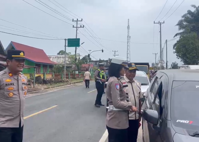 Satlantas Polres Sarolangun Bersama Samsat Sosialisasikan Program Pemutihan Pajak Kendaraan