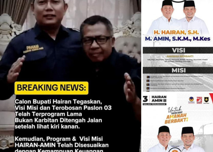 Visi-Misi Hairan-Amin Sesuai dengan Kemampuan Keuangan Daerah, Bukan Asumsi Kosong