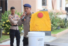 Satbrimob Kompi III A Yon Pelopor Sosialisasikan Pemadam Api Berbasis Air dan Hartindo AF31