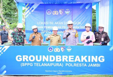 Implementasi Asta Cita, Kapolda Jambi Pimpin Ground Breaking SPPG Telanaipura