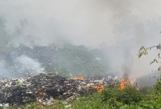 Eks Tumpukan Sampah di TPA Langling Merangin Terbakar
