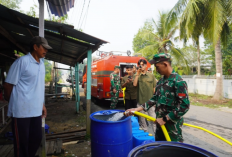 Salurkan Bantuan Air Bersih, Kodim 0419/Tanjab Perkuat Kemanunggalan TNI dan Rakyat