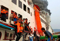 KMP Batumandi Terbakar di Perairan Merak, 420 Penumpang Berhasil Dievakuasi Selamat