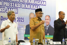 Sekda Sudirman Harapkan Rakerprov KONI Hasilkan Keputusan Strategis Majukan Olahraga Jambi