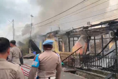 Delapan Rumah Aspol Polda Jambi Terbakar