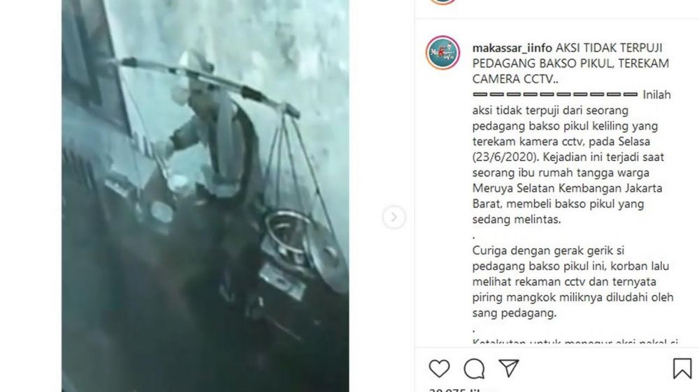 Amalan Biar Laris, Pedagang Bakso Ludahi Mangkuk Pesanan Pembeli