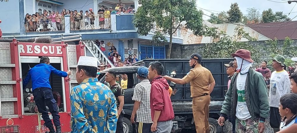 Kebakaran Hebat di Kayu Aro, Satu Keluarga Dikabarkan Alami Luka Bakar